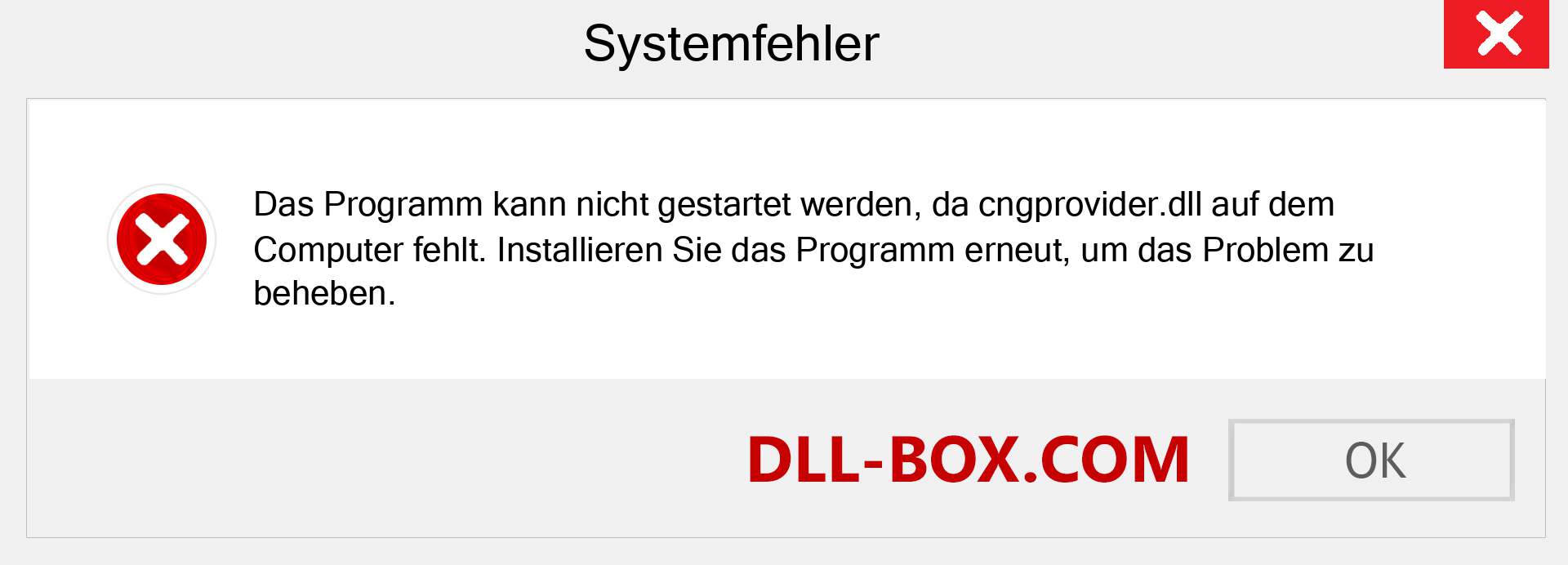 cngprovider.dll-Datei fehlt?. Download für Windows 7, 8, 10 - Fix cngprovider dll Missing Error unter Windows, Fotos, Bildern